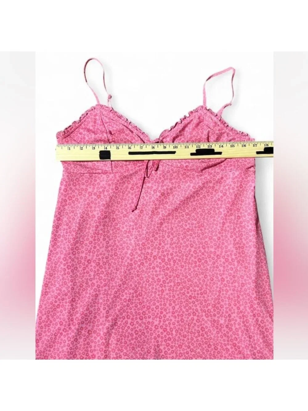 Babydoll Mini Mesh Dress in Pink - Picture 6 of 6